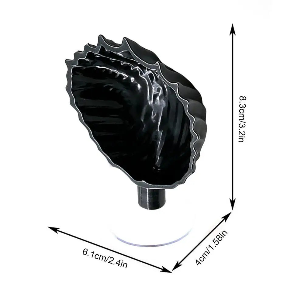 Betta Fish Hammock Floating Shell Shaped Suction Cup Pad Betta Fish Shell Bed for Shrimp Snails Frogs Goldfishes Guppy Koi Vue Black
