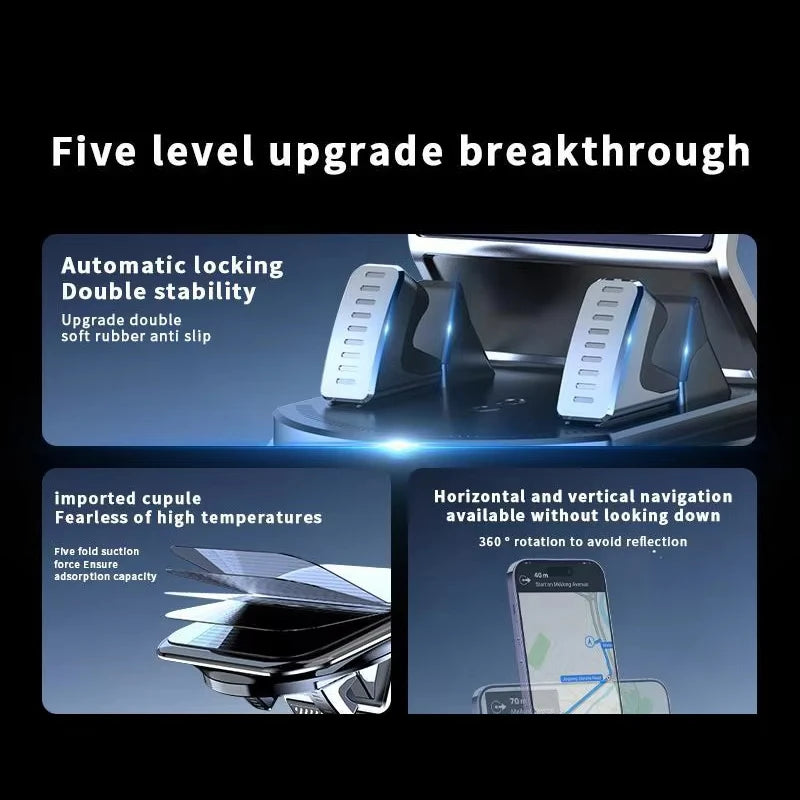 360° Rotatable Universal Car Phone Holder with Number Plate Dashboard Mount Easy Install Vehicle Mobile Phone Holder Vue