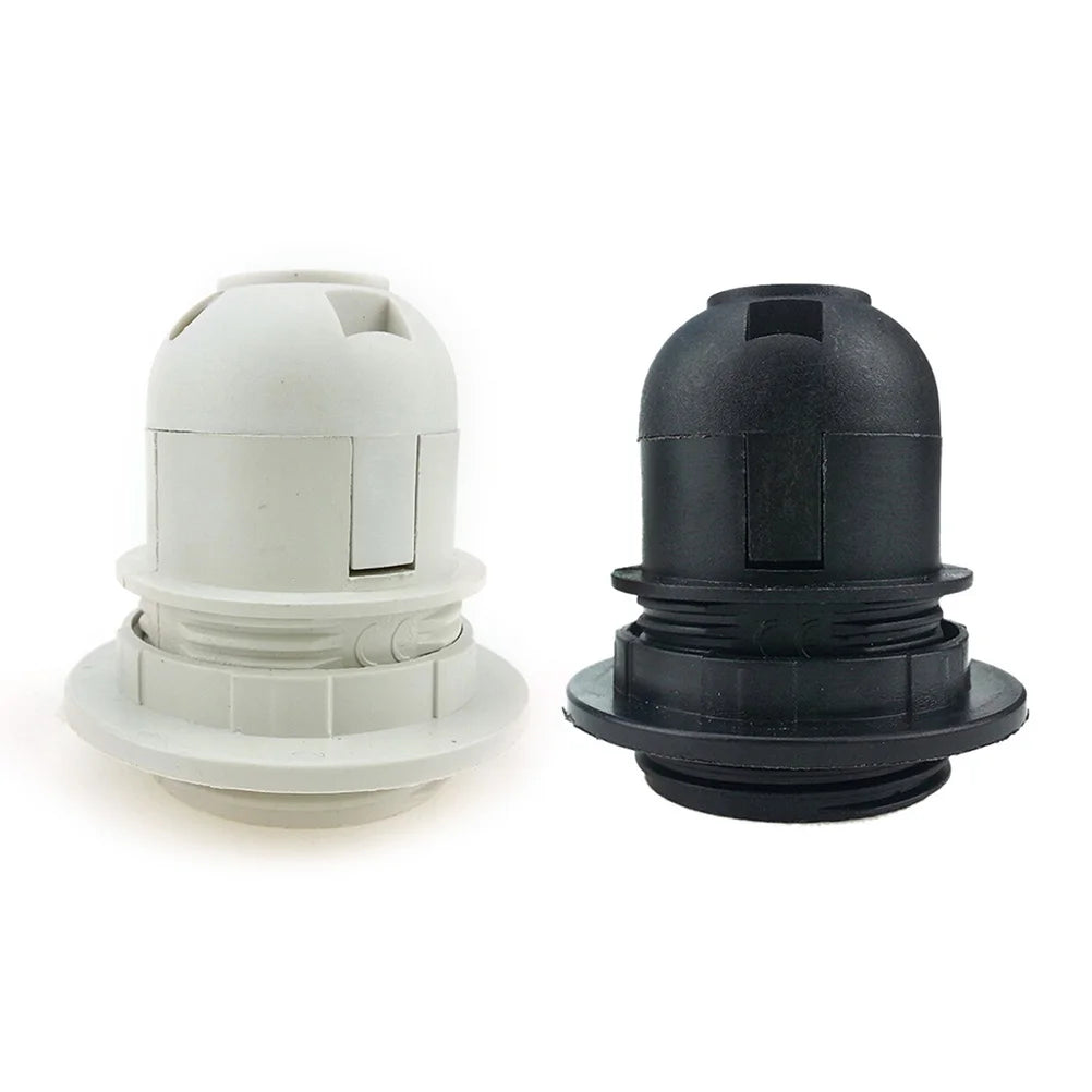 1PCS ES E27 M10 Light Bulb Lamp Holder Lampshade Collar Lighting Pendant Socket Screw 2 Colors Vue