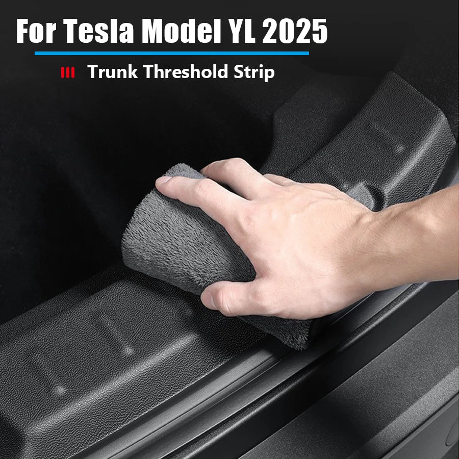 Trunk Threshold Bar Guard Plate For Tesla Model YL Model Y Juniper TPE Side Protective Cover Door Sill Plate Car Accessories Vue