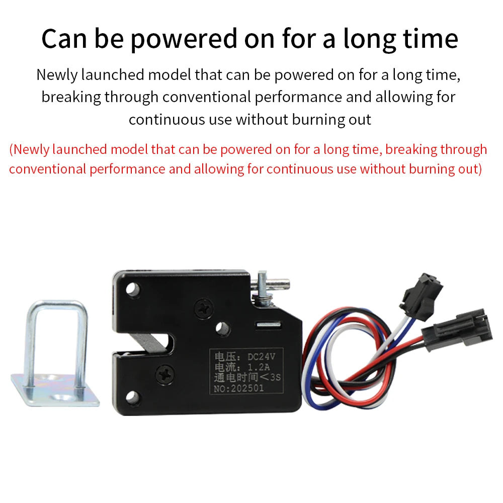 DC 5-24V Compact Solenoid Electromagnetic Lock for Cabinet Drawer Control, Industrial Commercial Use Vue