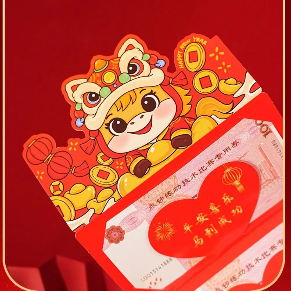 Money Bag Folding Lucky Red Envelopes Paper Chinese Style Money Envelopes Traditional Cash Envelopes Spring Festival Vue