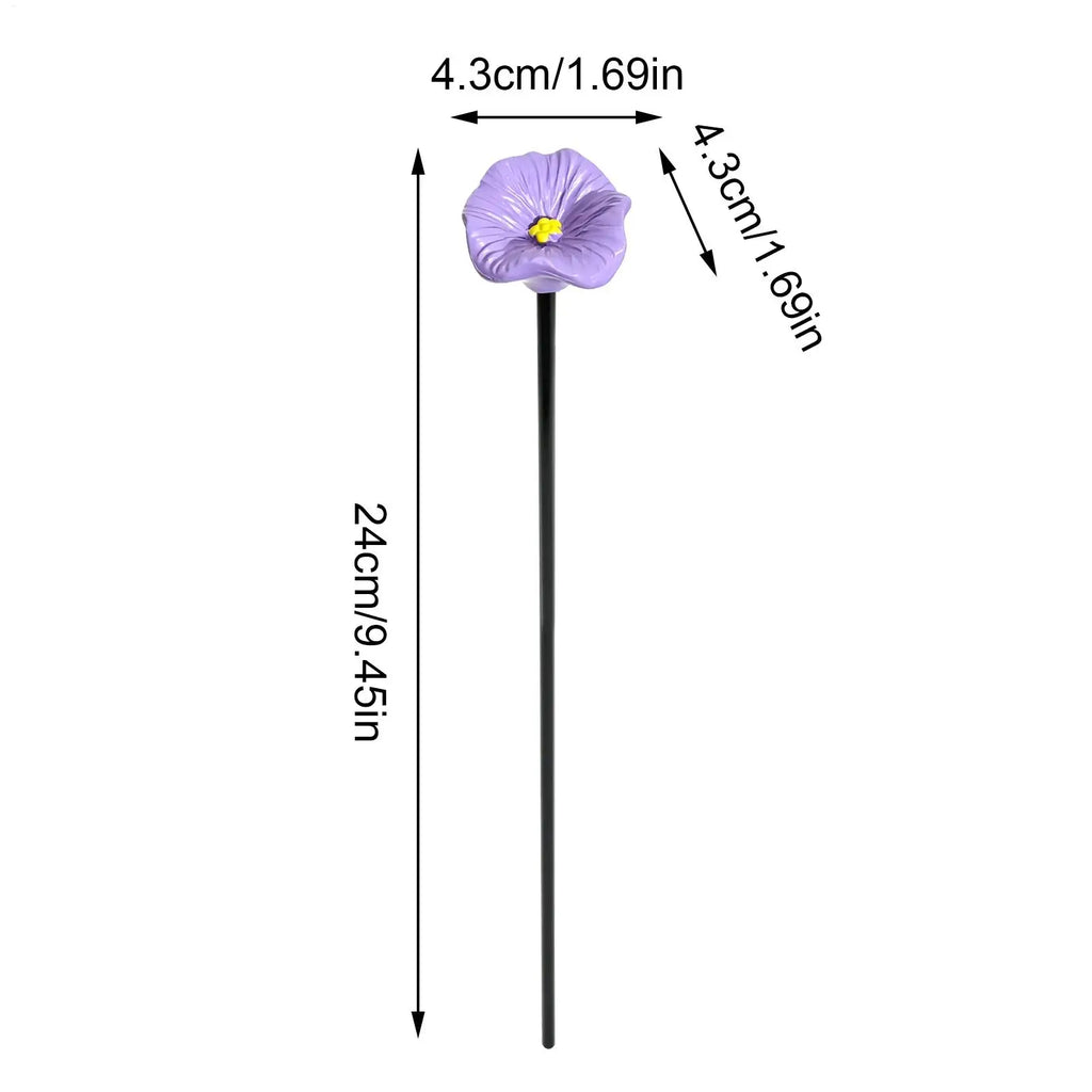 Resin Flower Shaped Bee Watering Station, Garden Butterfly Drinking Feeder with Ground Stake, Outdoor Yard Decorative Water Tray Vue