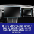 For 2025 Tesla Model YL Car Tempered Glass Screen Protector Central Control Navigation Screen Protector Interior Accessories Vue 25Yl matte