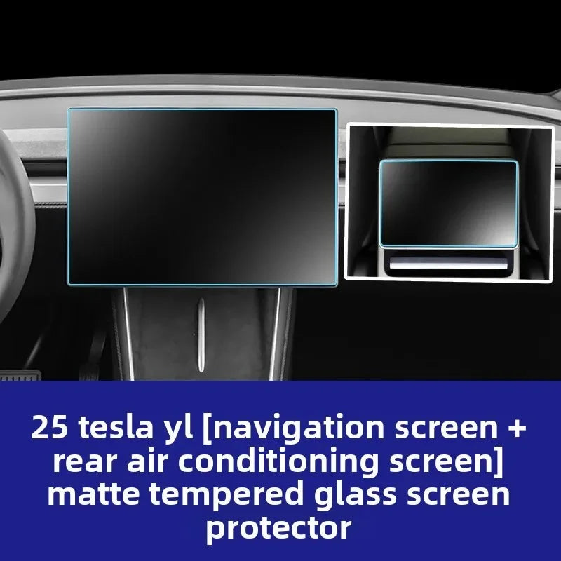 For 2025 Tesla Model YL Car Tempered Glass Screen Protector Central Control Navigation Screen Protector Interior Accessories Vue 25Yl matte