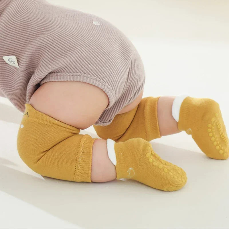 Kid Crawling Pads Socks Set Summer Baby KneeCartoon Anti-slip Socks Safety Floor Socks Kneecap Walking Protector for Girls Boys Vue