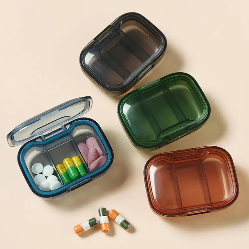 Pills Dispenser Pill Organizer Tablet Pillbox Case Container Portable mini pill case1/2/3Pcs Medicine Pills Box Drug Storage Box Vue