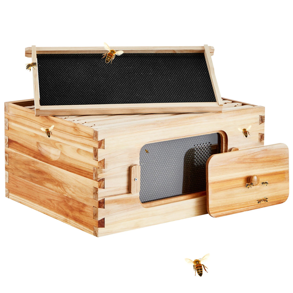 SucceBuy Cedar Langstroth Beehive Starter Kit – Beeswax Coated Langstroth Beehive Kit Vue