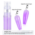 1pc Gradient Nail Powder Spray Powder Immersion Powder Macaron Color Aurora Sparkle Powder Pop Color Portable Nail Art Creation Vue Purple