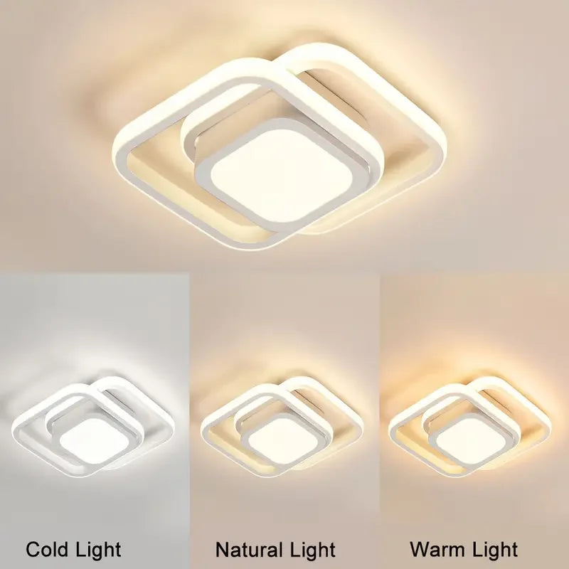 LED Ceiling Light Modern Square Ceiling Lamp for Bedroom Kitchen Living Room Study Hallway Small Asile Lamp Corridor Lights Vue SF-WH-CCT