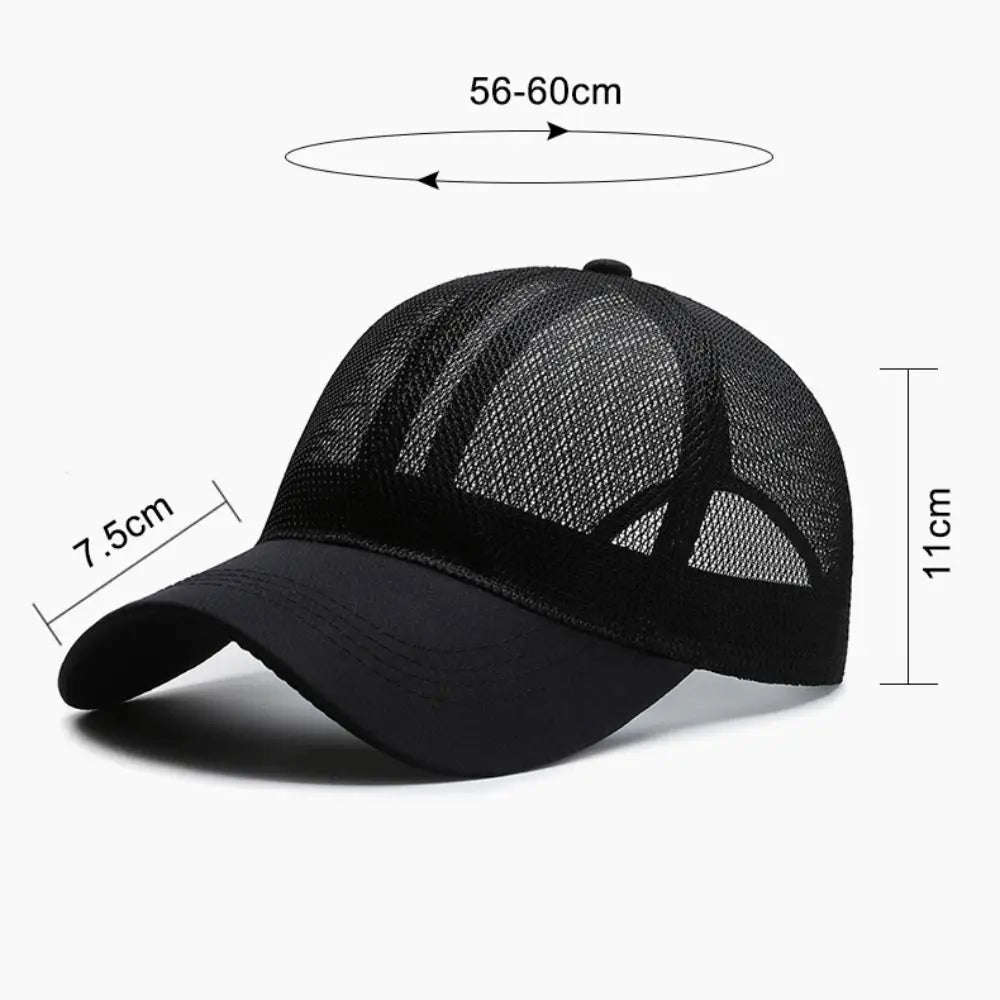 Full Mesh Trucker Baseball Cap Lightweight Quick Dry Breathable Hat