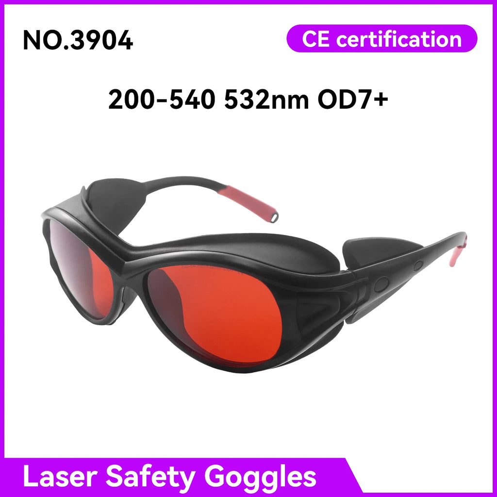 Laser Safety Goggle Model 3904 CE EN207 Registered 1550nmOD6+Oil-Resistant Rubber Edge Eye Protection for Laser Instrument Pre Vue