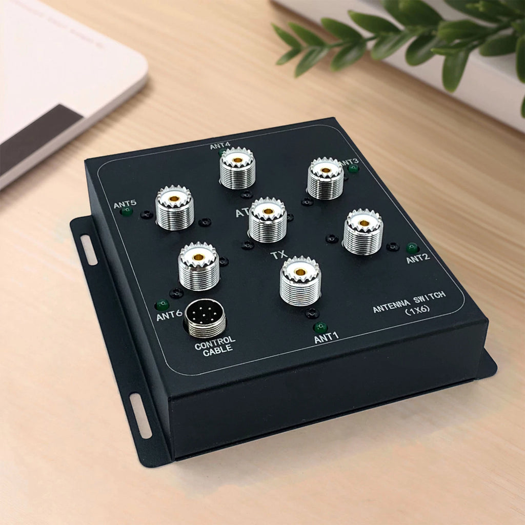 6-Way Coax Remote Antenna Switch 800W PEP | 1.8–55MHz SO-239 Coaxial Antenna Switch Vue China Mainland