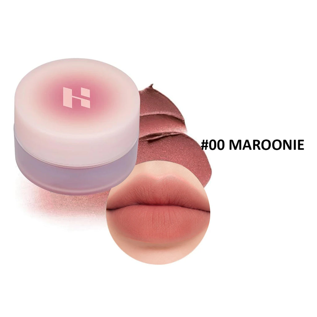 HOLIKA HOLIKA Melting Blur Lip Pot,Fluffy Chiffon Cream,Mist Velvet Sand Balm,Sticky Plush Glaze,Korean Cosmetic,Korean Makeup Vue 00 MAROONIE