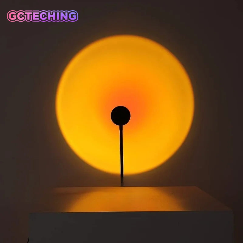 Rainbow Projection Lamp, USB Decorative Sunset Atmosphere Lamp, Multi-angle Rotatable, Suitable for Home Living Room and Bedroom Vue