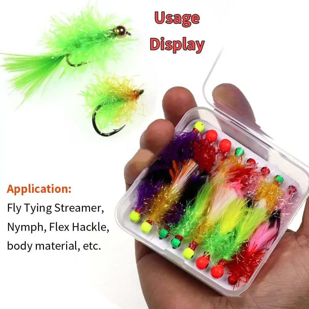 Tools 2 Meters / Card Sparkle For Nymph Fly Tying Material Ice Chenille Fly Fishing Tinsel Lures Streamer Fly Tying Thread Vue