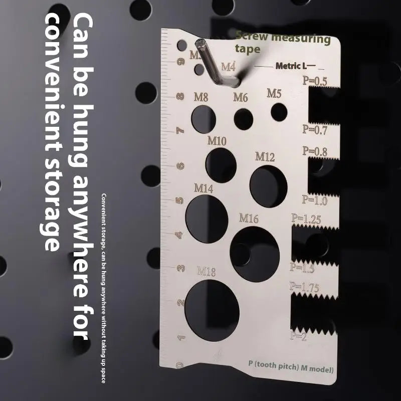 Metric Thread Pitch Gauge Ruler Bolt Nut Thread Measuring Gauge Machining Screw Cutting Tool Vue