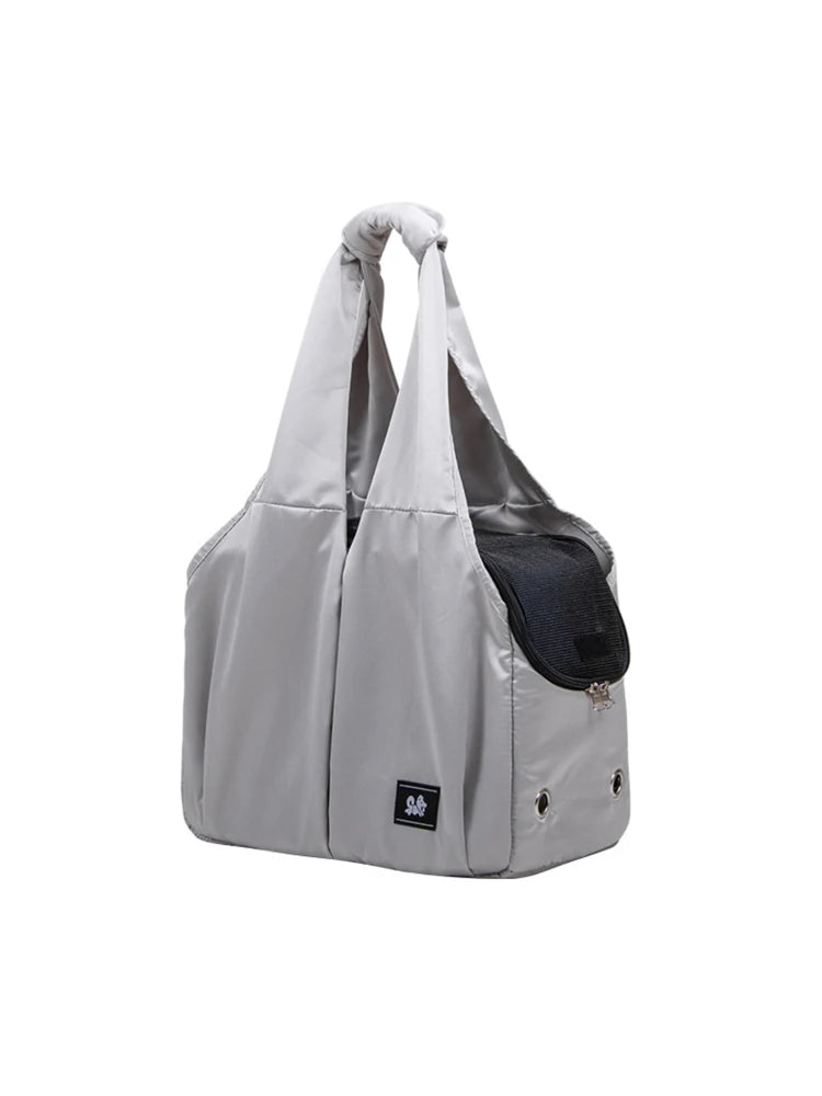 Portable Cat Bag Breathable Pet Bag Outing Shoulder Bag Winter Warm Pet Carrier Comfortable Ventilation for Small Dogs and Cats Vue GRAY
