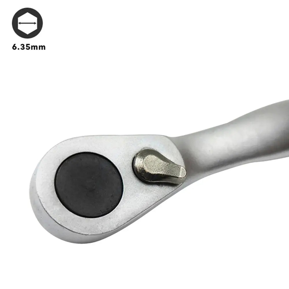 Quick Mini Ratchet Handle Hand Wrench 1/4" Drive Socket spanner Repair Tools Vue