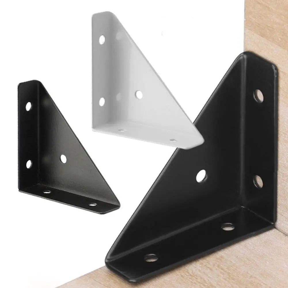 12Pcs Thick Triangle Corner Brackets L-Brackets Heavy Duty Furniture Corner Brace 90 Degree Convenient Angle Code Vue