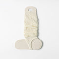 1 Pair Thin Knit Stirrup Slouch Socks Hollow Pattern Breathable Feel Vue Milk White 35-39