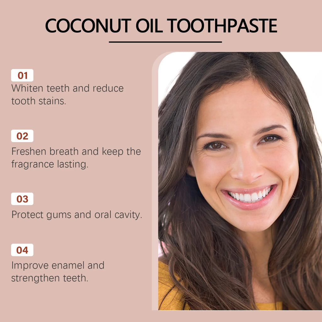 Coconut Oil Toothpaste: Freshens Breath, Nourishes Gums and Enamel, Family Oral Care Toothpaste Vue