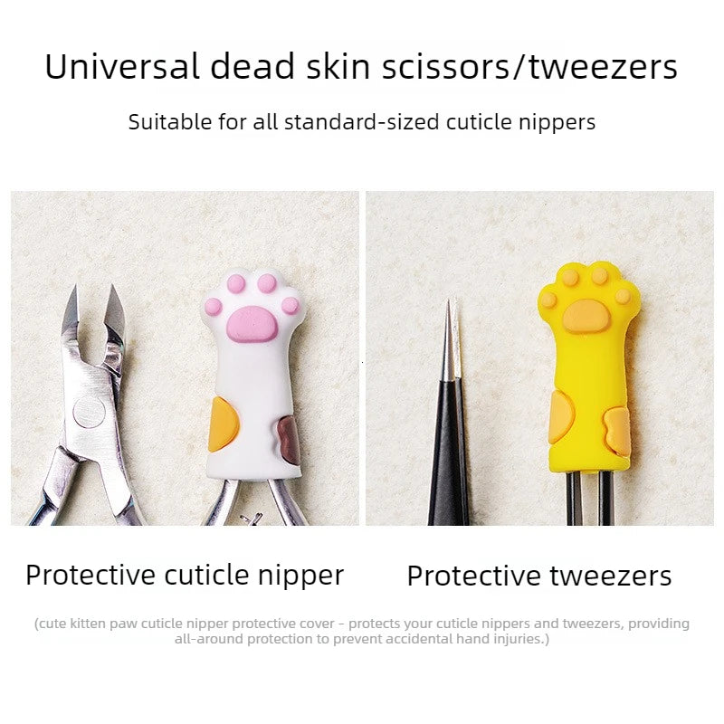 1Pcs Nipper Cover Protective Sleeve for Nail Cuticle Scissors Manicure Pedicure Tools Dead Skin Tweezers Cap Mini Scissors Case Vue