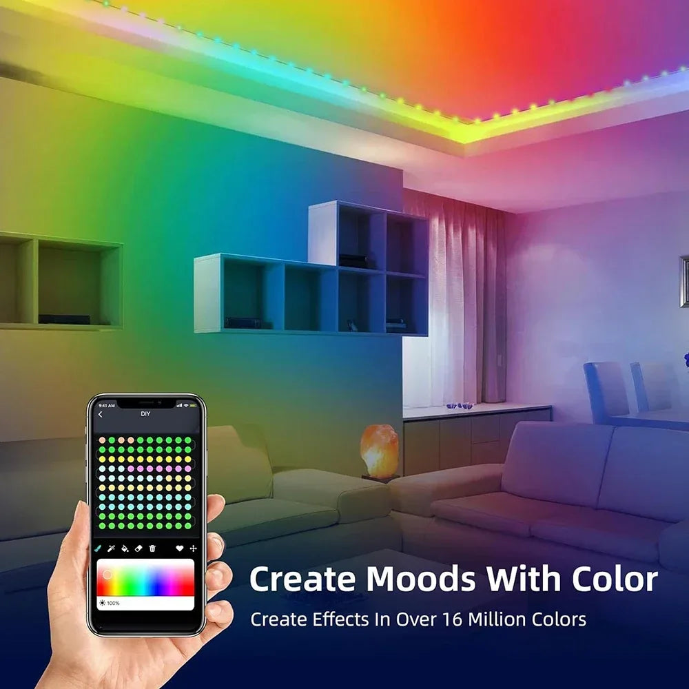 5M/10M/20M RGBIC LED Smart Fairy Lights Bluetooth APP Control String Light DIY for Christmas Party Wedding Home Decoration Vue