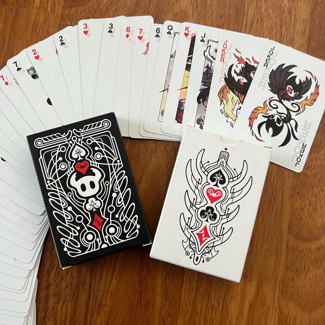 2pcs Hollow Knight Standard Poker Card Black White Playing Card Game Card Group Portable Creative Board Friend's party Game Toys Vue