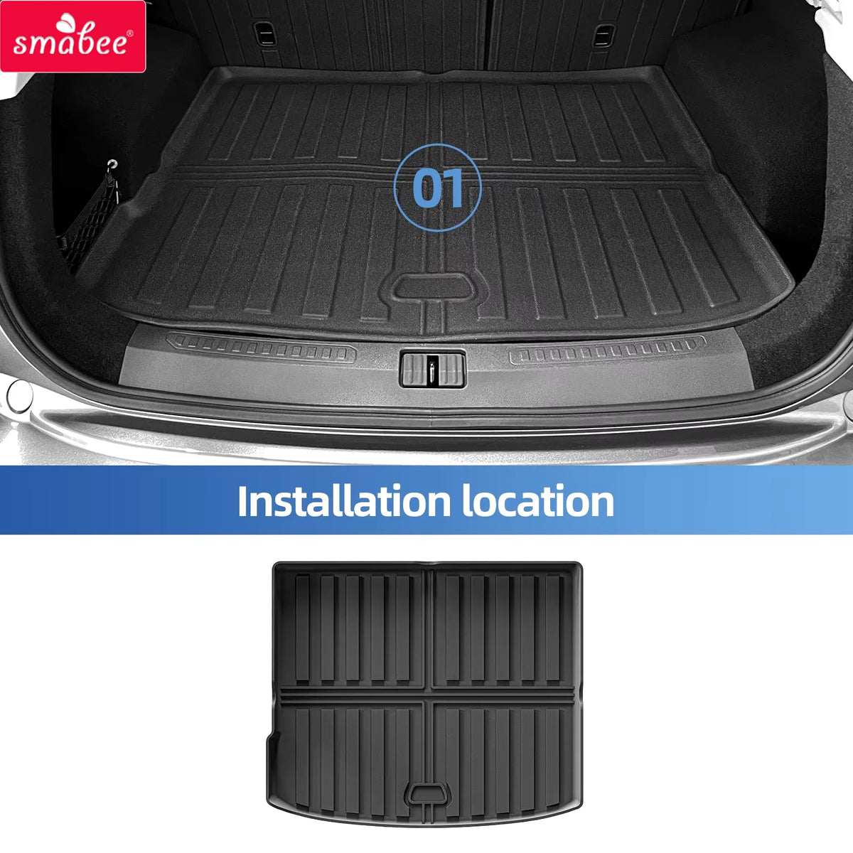 Smabee Left Drive for Chery Jetour Dashing 2023-2026 Car Floor Mats Cargo Trunk Backrest Pad TPE 3D Foot Mat All Weather Vue