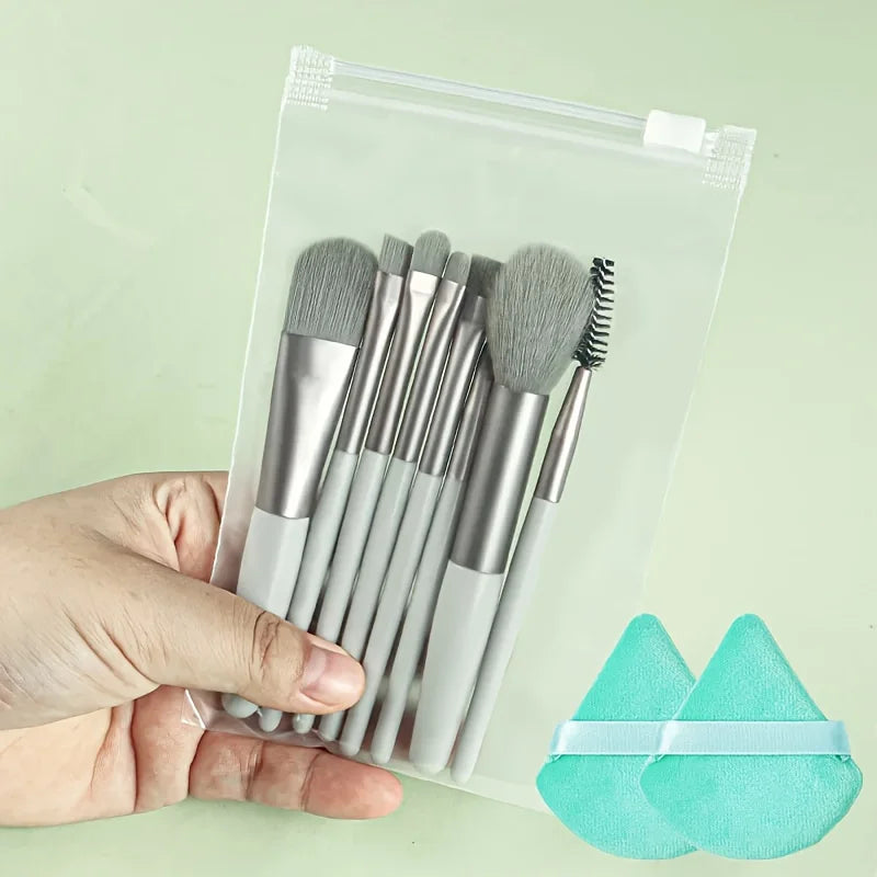 8pcs Makeup Brush Set, Professional Cosmetic Tools, Foundation Powder, Eyeshadow, Kabuki Blending, Beauty Tool Vue 8GE-PF