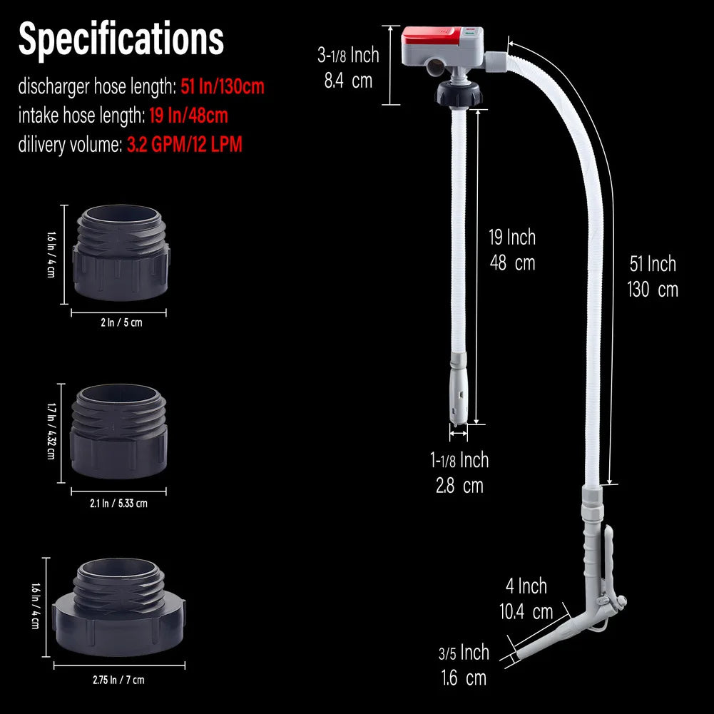 Auto-Stop Electric Fuel Transfer Pump – Battery & USB Fuel Transfer Pump Vue