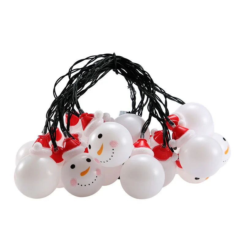 Solar Led Christmas Snowman String Light Outdoor Christmas Tree Decoration Holiday Garden Light Solar Powered Vue