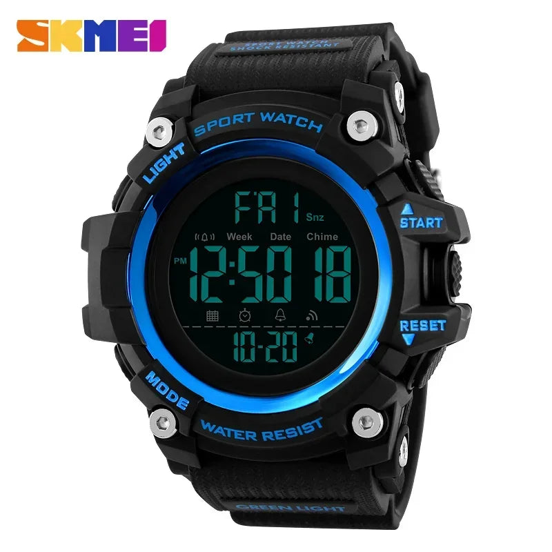 SKMEI 1384 Military Digital Men's Sport Watch – Waterproof Digital Sport Watch Vue