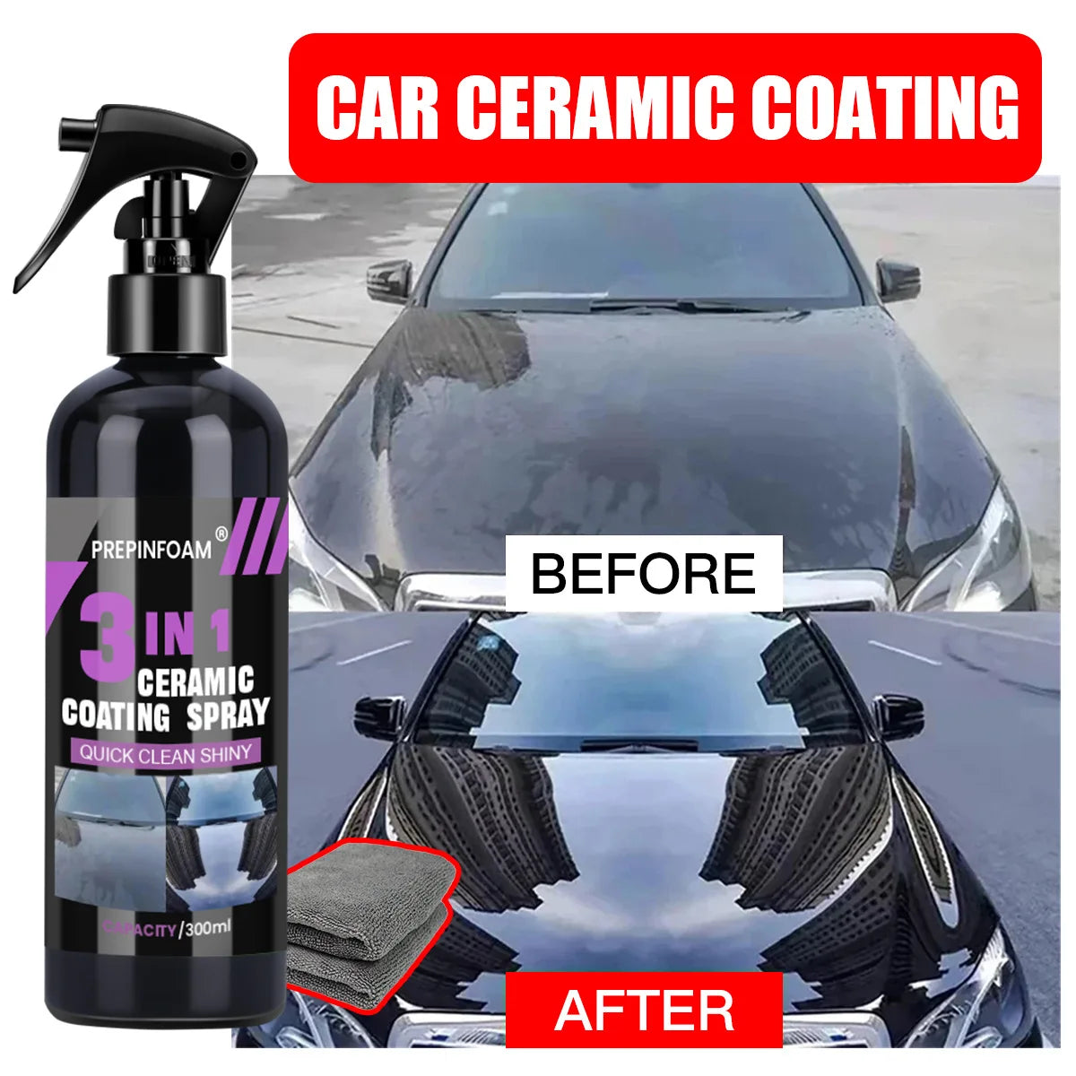 Quickly Cleaning Remove Stains Car Spray Brighten Shiny Car Nano-crystal Coating Agent Car Surface Glass Ceramic Coating Spray Vue