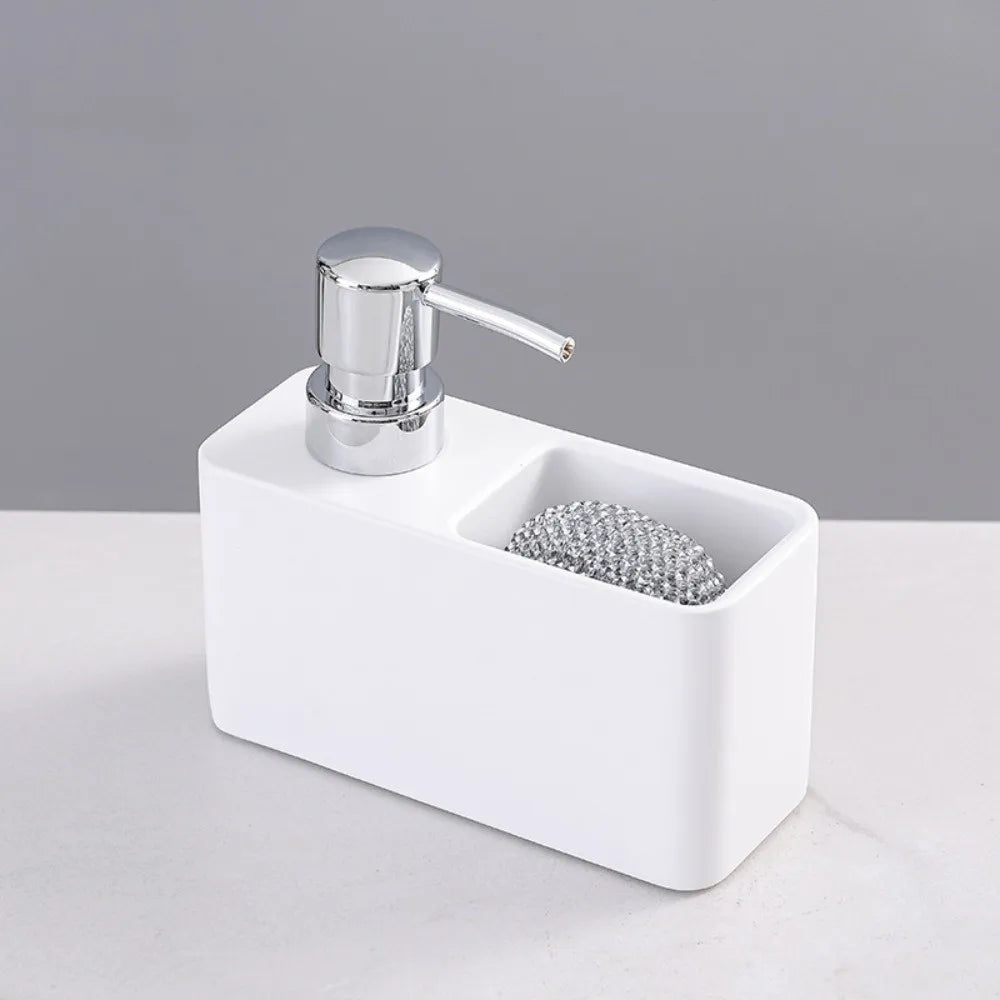 Multifunctional Pump Head Kitchen Soap Dispenser ABS Sink Organizer Sponge Holder 160ml Press Liquid Soap Dispenser Hand Washing Vue