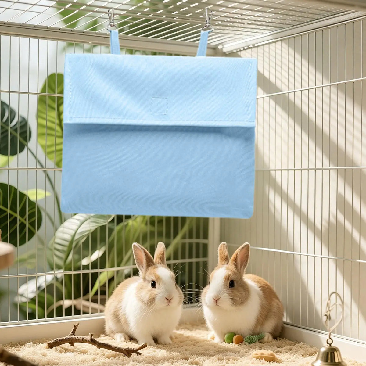 Reusable Pet Cage Ice Pack w/Pouch, Summer Cooling Pad for Hamster Chinchilla, Small Animal Cooler for Rabbits Hedgehog Hot Days Vue