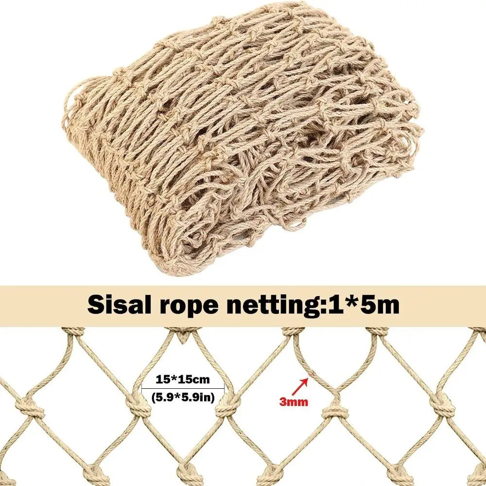 Protect Plants Fruit Climbing Plant Support Net Reusable Hemp Mesh