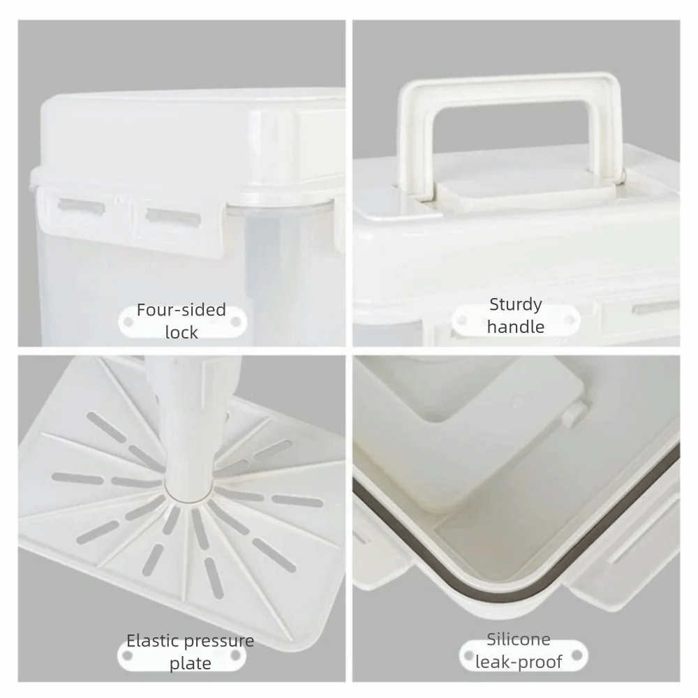 Portable 5 L Kimchi Container Transparent Press-type Ferment Storage Container Leak-proof Sealed Pickle Jar Kitchen Vue