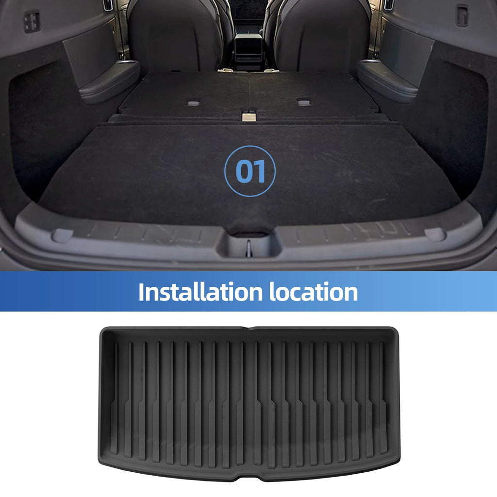 Smabee Left Hand Drive for Tesla Model YL 6seats 2025 2026 Car Floor Mats Cargo Liner Trunk Pad TPE 3D Waterproof Accessories Vue