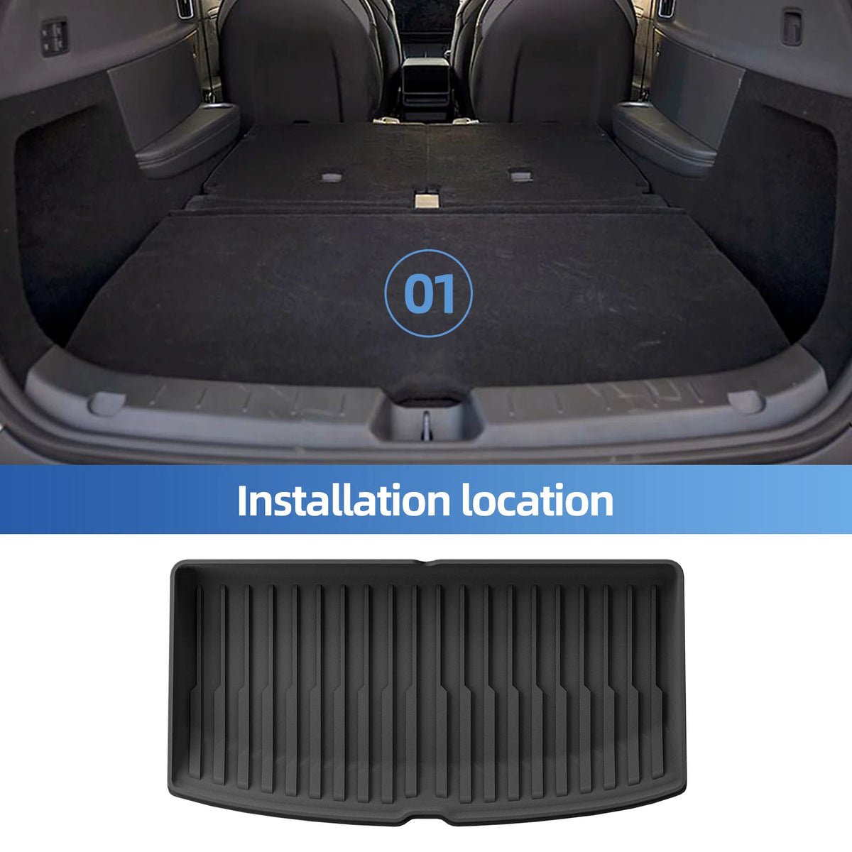 Smabee Left Hand Drive for Tesla Model YL 6seats 2025 2026 Car Floor Mats Cargo Liner Trunk Pad TPE 3D Waterproof Accessories Vue