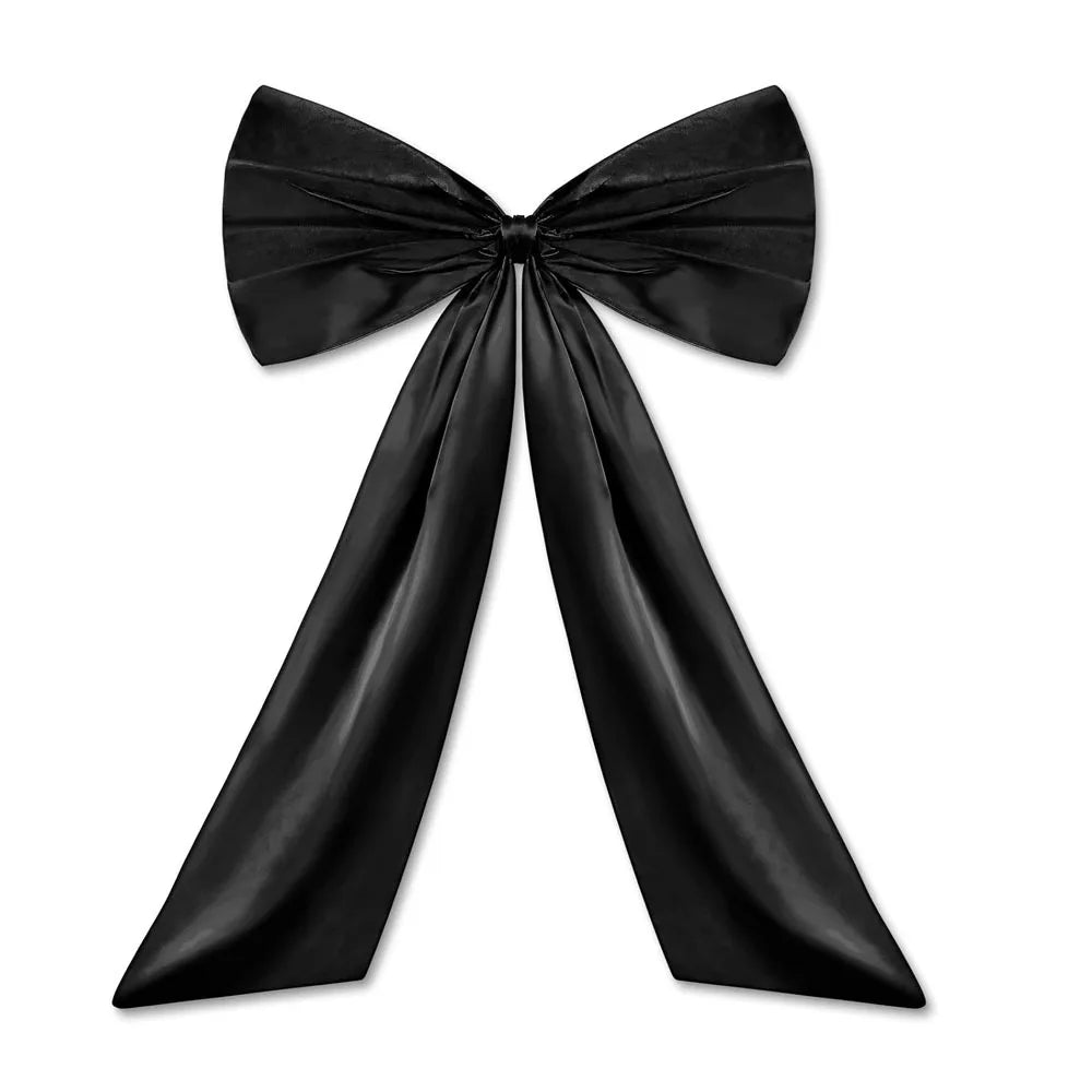 Wall Pendant Large Bow Decor Hanging Ornaments Extra Large Christmas Tree Topper Bow Backdrop Pink Red Giant Ribbon Tie Wedding Vue Black