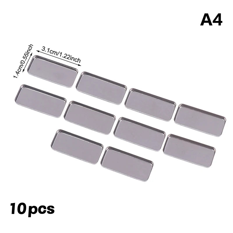 5/10Pcs Empty Square Eyeshadow Tin Pans Iron Makeup Palette Refillable Cases for Powder Cosmetics Vue A4