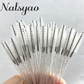 100Pcs Wand Disposable Micro Eyelash Comb Brush Spoolers Makeup Kit Lash Eyebrow Brush Extension Brushes Mascara Applicator Vue A0008-100PCS-White
