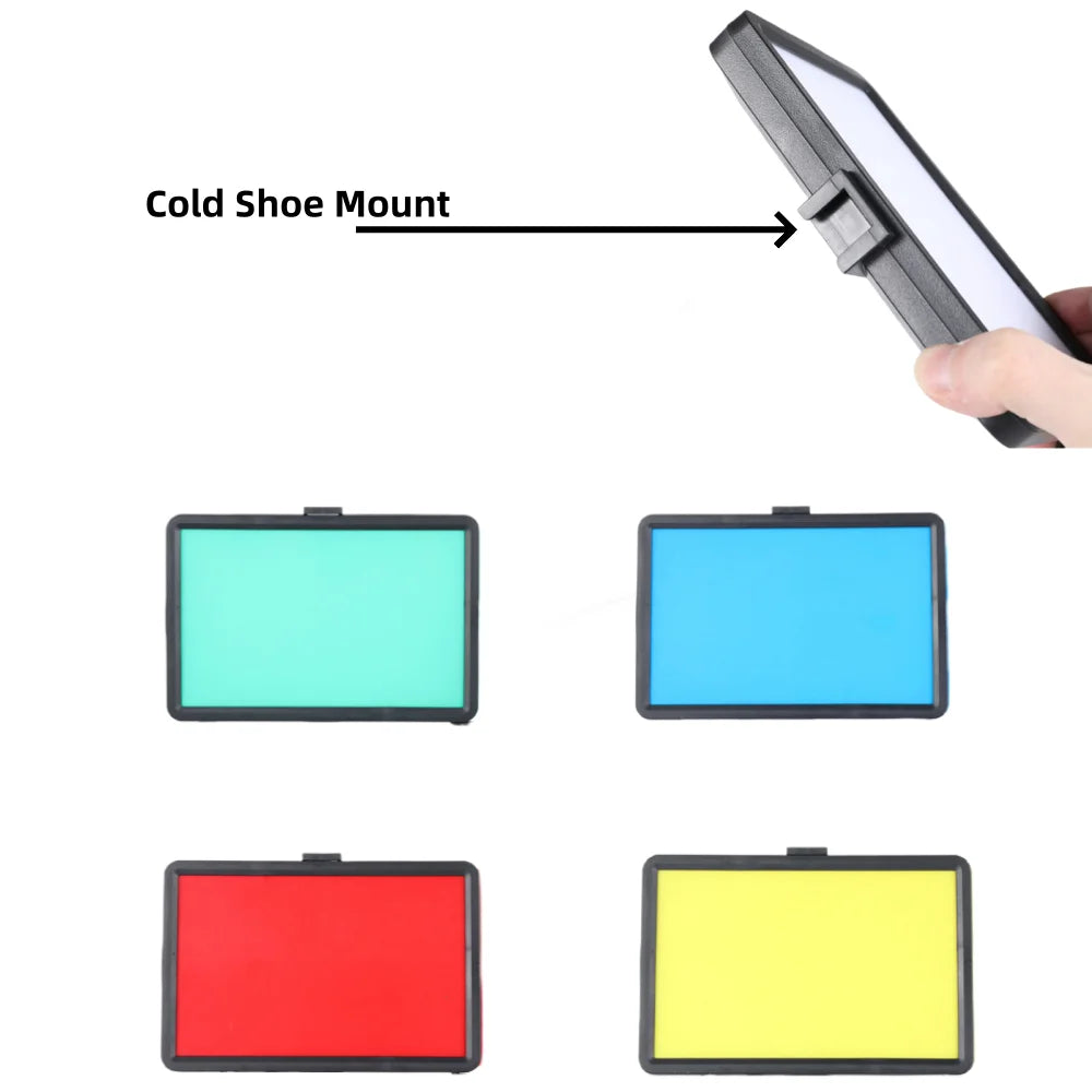 Photo Studio 8-inch Led Fill Light Video Fill Lamp Panel Photography Lighting for Live Streaming With 4 Colors RGB Filter Vue