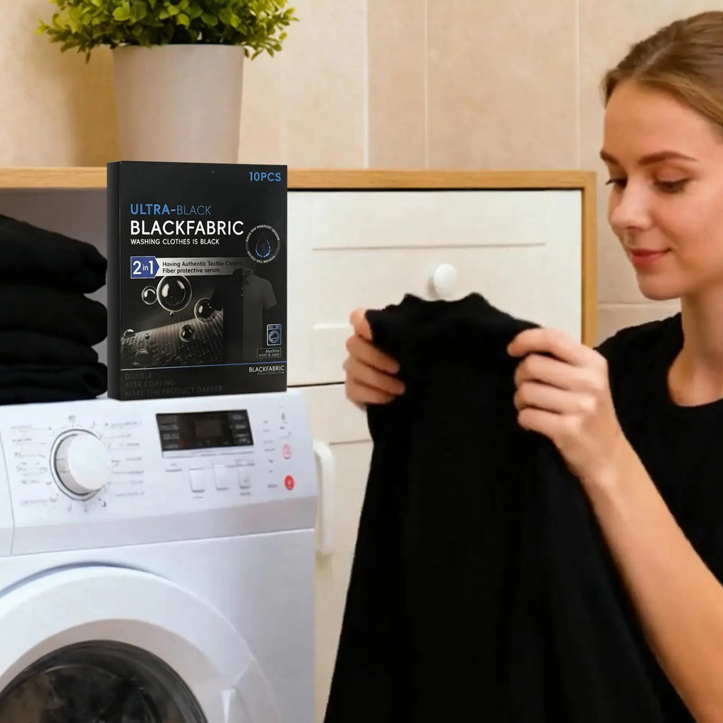 10pcs Laundry Black Color Enhancement Sheet Fabric Dye Restore Color Long-Lasting Laundry Supplies Fabric Paint Dark Tablets Vue