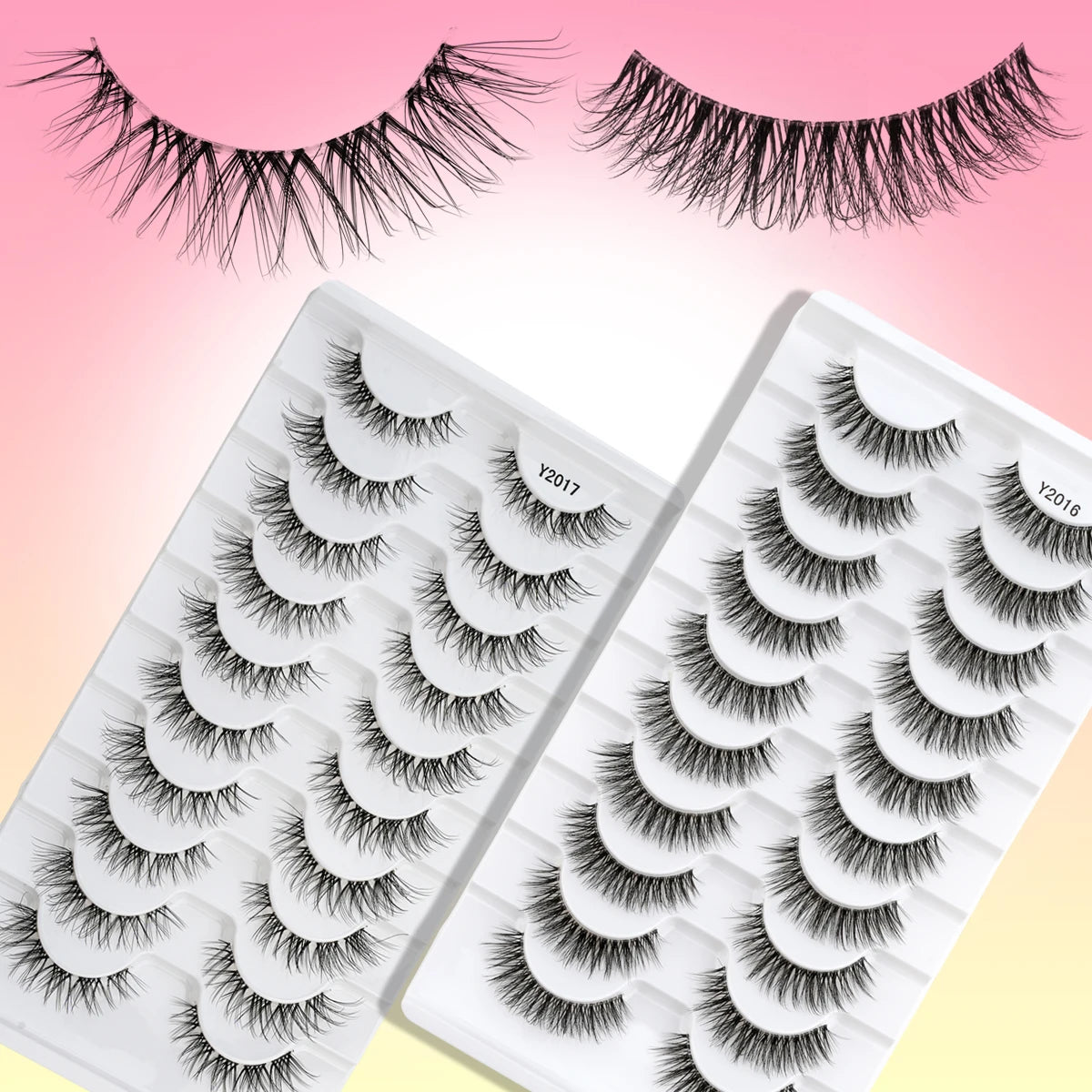 New Lashes False Eyelashes 5/10 Pairs Half Lashes Fake Mink Lashes Makeup Cat Eye Eyelashes Faux Cils Natural Eyelash Extension Vue