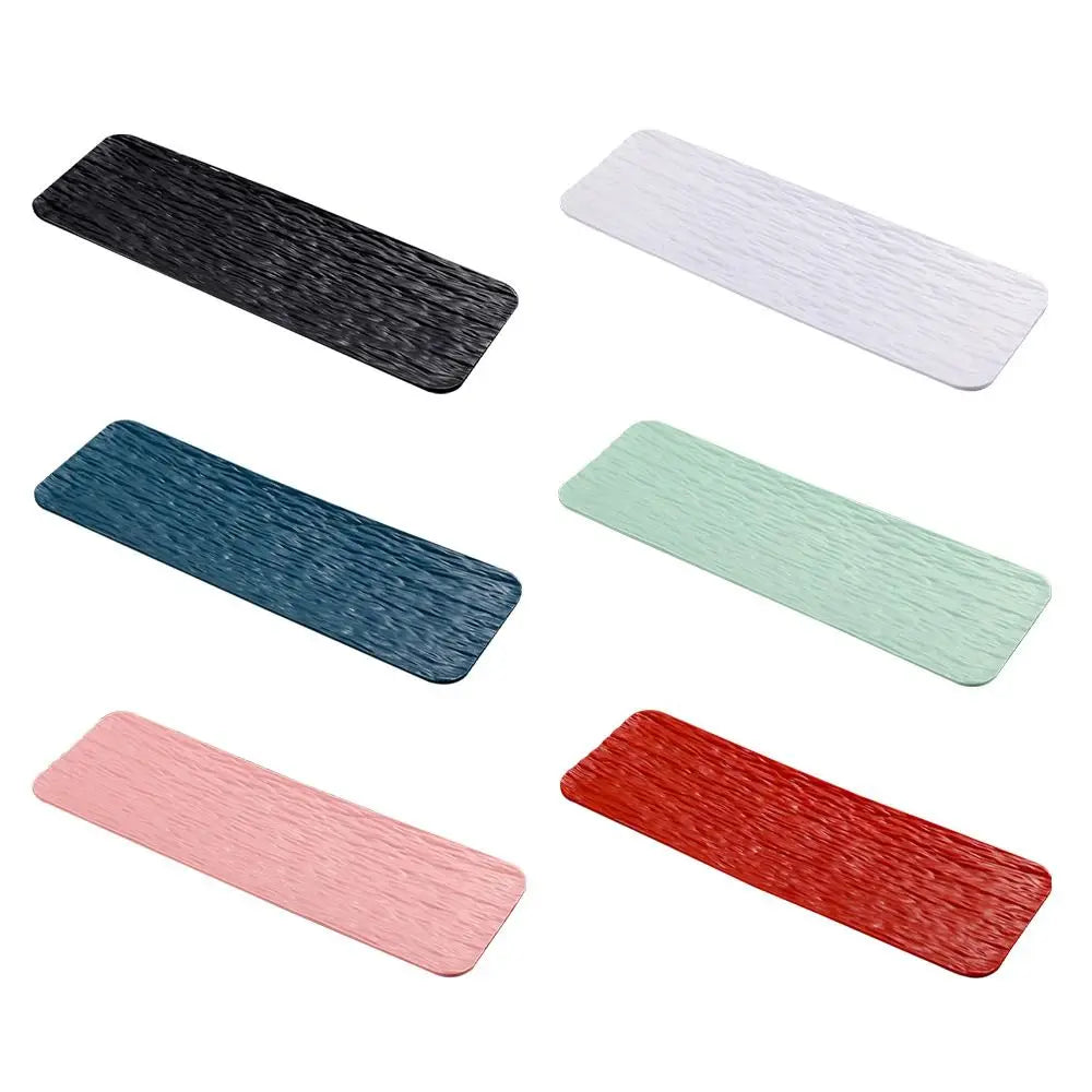 Multicolor Sushi Plate Stone Grain Flat Design Rectangular Long Shape