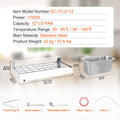 SucceBuy 12-Pan Commercial Electric Steam Table Food Warmer Commercial Food Warmer Vue 12 pans Glass Cover United States