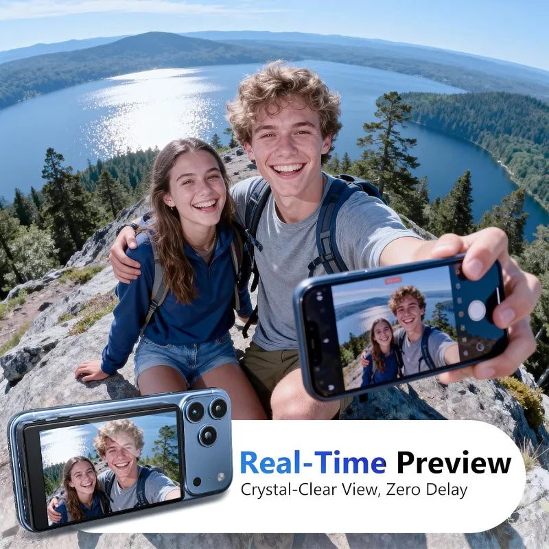 Selfie Monitor Screen Magnetic Back Camera Monitor Built-in Bluetooth 1500mAh Battery for Solo Shooting Vlogging Live Streamin Vue